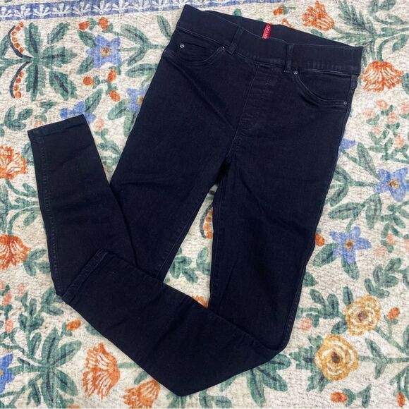 SPANX Shape EveryWear Ankle Skinny Black Jeans Jeggings Back Pockets, Size Small - Picture 2 of 7